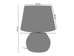 TOSEL Lámpara de Salón ,metal, ,A47xD40xP40cm Blanco Outlet