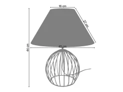 New TOSEL Lámpara de Salón ,metal,Marrón,A44xD45xP45cm Marru00f3n / Crema