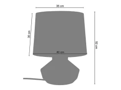TOSEL Lámpara De Mesa-Lámpara de Salón ,vidrio, ,A60xD40xP40cm Dorado