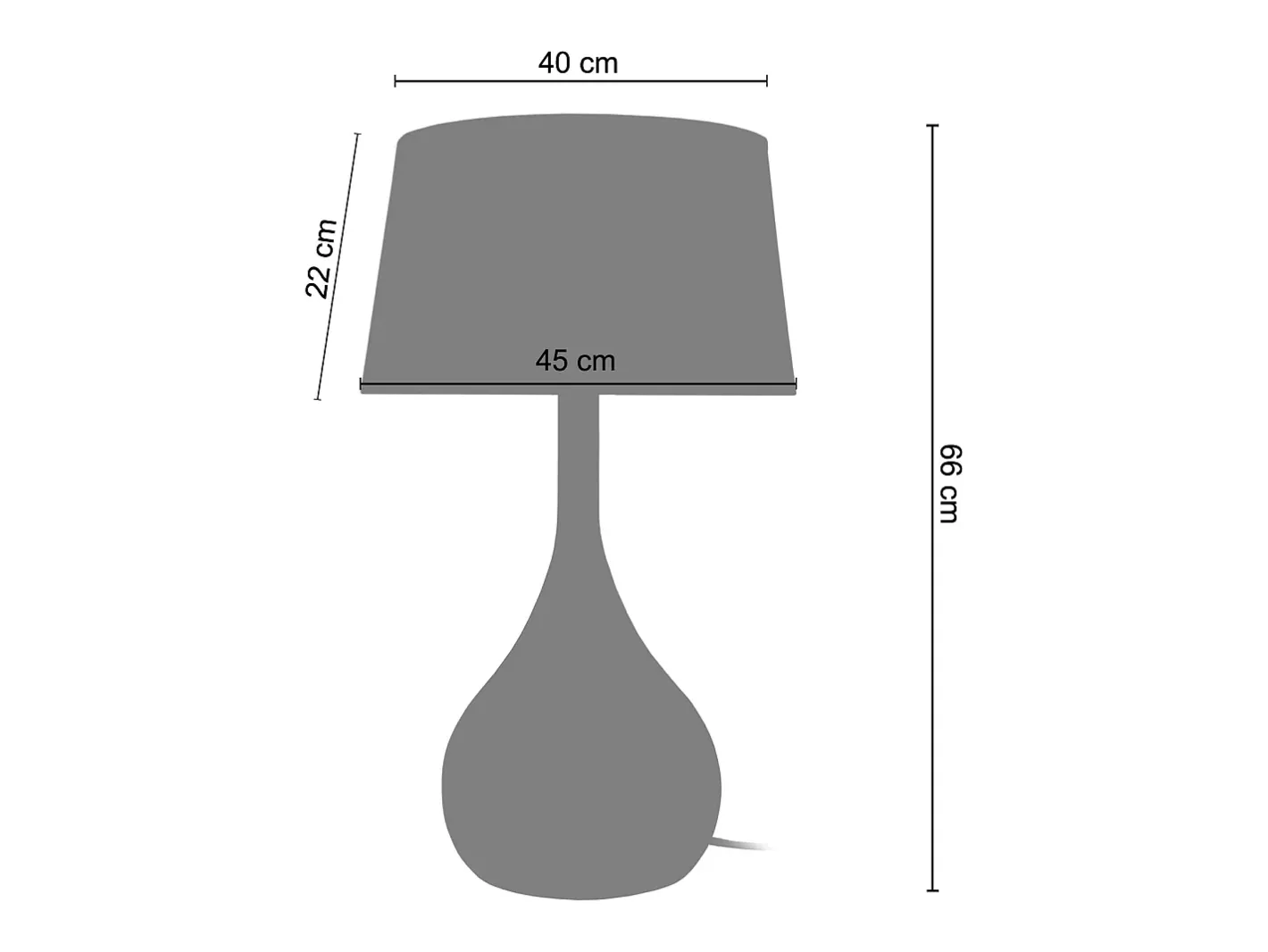 TOSEL Lámpara De Mesa-Lámpara de Salón ,vidrio,Cromo,A66xD45xP45cm Plateado