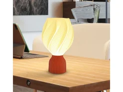 Homcom Lámpara De Mesa-Lámpara de sobremesa Antorcha 25W luz LED 3000K Ø16,5x28 cm Blanco