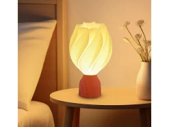 Homcom Lámpara De Mesa-Lámpara de sobremesa Antorcha 25W luz LED 3000K Ø16,5x28 cm Blanco