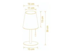 Lámpara de sobremesa Biana Lumit LED RGB con USB Ø16x30 cm Blanco Online