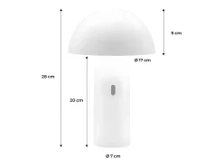 Sweeek Lámpara De Mesa-Lámpara de sobremesa con cabezal ajustable para interior Blanco