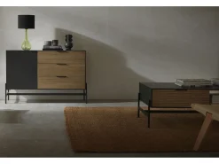 Lámpara De Mesa-Lámpara de sobremesa cristal con tulipa de algodón negra Verde