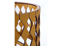 Lámpara De Mesa-Lámpara de sobremesa de contrachapado color miel Negro