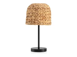 Lámpara De Mesa-Lámpara de sobremesa de fibras naturales Marru00f3n