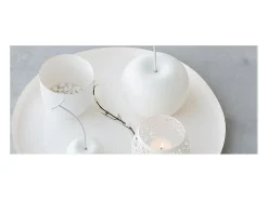 Les Tendances Lámpara de sobremesa Ettis de 1 bombilla de metal Blanco Discount