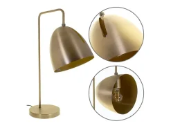 Lámpara de sobremesa Inoi Lumit 28W bronce Ø20x57 cm Marru00f3n Clearance