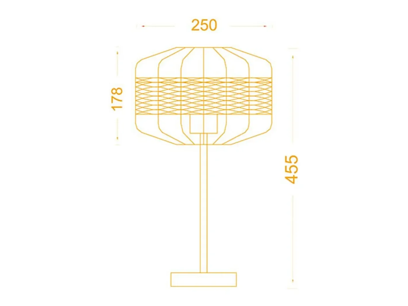 Lámpara De Mesa-Lámpara de sobremesa Solange Lumit 60W mimbre natural/marrón Ø25x45,5 cm Color natural claro