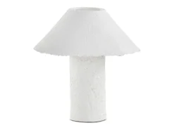 Lámpara De Mesa-Lámpara de sobremesa 45x45x46 con base y tulipa de papel maché Blanco
