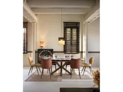 Lámpara De Mesa-Lámpara de sobremesa yute Marru00f3n