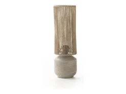 Lámpara De Mesa-Lámpara de sobremesa yute Marru00f3n