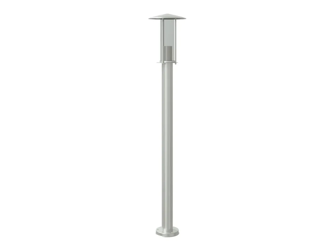 Lámpara de suelo de exterior acero inoxidable 100 cm ES427016 Plateado