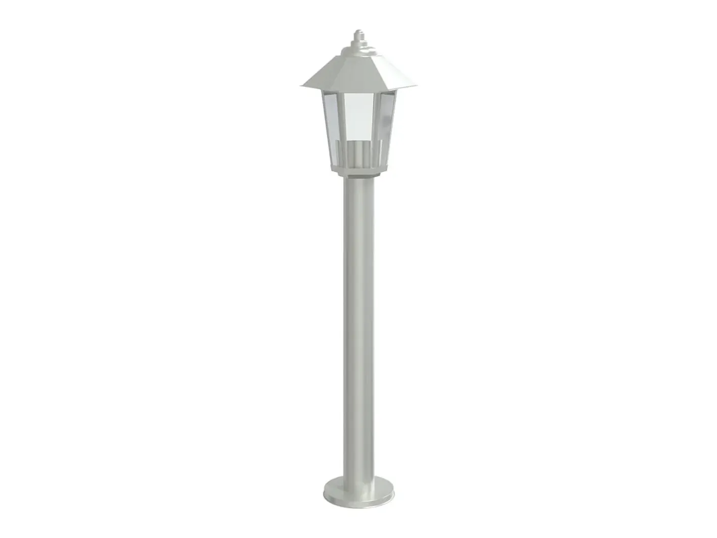 Lámpara de suelo de exterior acero inoxidable 80 cm ES702664 Plateado Outlet