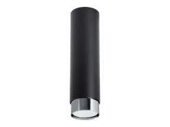 Sollux Lighting Plafón-Lámpara de techo Alvor moderno de acero - 1 fuentes luminosas 3000K - L.6 x A.22,5 cm - /cromo Negro