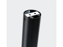 Sollux Lighting Plafón-Lámpara de techo Alvor moderno de acero - 1 fuentes luminosas 3000K - L.6 x A.22,5 cm - /cromo Negro