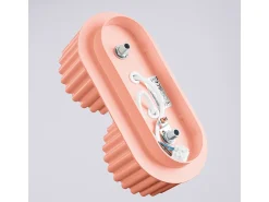 Sollux Lighting Plafón-Lámpara De Techo Aura Minimalista De Aluminio - 2 Fuentes Luminosas - L.21 X A.12 Cm - Aterciopelado Rosa