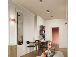 Sollux Lighting Plafón-Lámpara De Techo Aura Minimalista De Aluminio - 2 Fuentes Luminosas - L.21 X A.12 Cm - Aterciopelado Rosa