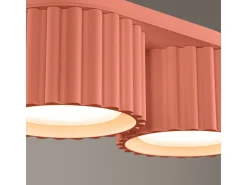 Sollux Lighting Plafón-Lámpara De Techo Aura Minimalista De Aluminio - 2 Fuentes Luminosas - L.21 X A.12 Cm - Aterciopelado Rosa