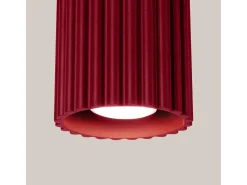 Sollux Lighting Lámpara De Techo Aura Minimalista De Aluminio - 1 Fuentes Luminosas - L.10 X A.10 Cm - Borgoña Rojo Sale