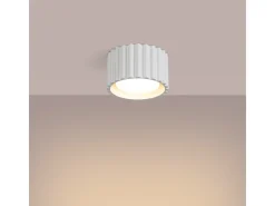Best Sollux Lighting Lámpara De Techo Aura Minimalista De Aluminio - 1 Fuentes Luminosas - L.10 X A.10 Cm - Blanco