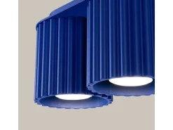 Sollux Lighting Lámpara De Techo Aura Minimalista De Aluminio - 2 Fuentes Luminosas - L.21 X A.12 Cm - Ultramarino Azul oscuro