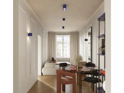 Outlet Sollux Lighting Lámpara De Techo Aura Minimalista De Aluminio - 1 Fuentes Luminosas - L.10 X A.10 Cm - Ultramarino Azul oscuro