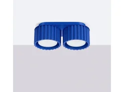 Sollux Lighting Plafón-Lámpara De Techo Aura Minimalista De Aluminio - 2 Fuentes Luminosas - L.21 X A.12 Cm - Ultramarino Azul oscuro