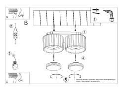 Sollux Lighting Plafón-Lámpara De Techo Aura Minimalista De Aluminio - 2 Fuentes Luminosas - L.21 X A.12 Cm - Ultramarino Azul oscuro