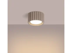Sollux Lighting Lámpara De Techo Aura Minimalista De Aluminio - 1 Fuentes Luminosas - L.10 X A.10 Cm - Pardo Gris Online
