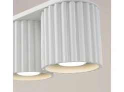 Sollux Lighting Lámpara De Techo Aura Minimalista De Aluminio - 2 Fuentes Luminosas - L.21 X A.12 Cm - Blanco Best