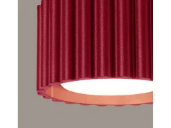 Sollux Lighting Plafón-Lámpara De Techo Aura Minimalista De Aluminio - 1 Fuentes Luminosas - L.10 X A.10 Cm - Borgoña Rojo