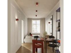 Online Sollux Lighting Lámpara De Techo Aura Minimalista De Aluminio - 2 Fuentes Luminosas - L.21 X A.12 Cm - Ocre Rojo