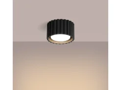 Sollux Lighting Lámpara De Techo Aura Minimalista De Aluminio - 1 Fuentes Luminosas - L.10 X A.10 Cm - Negro Discount