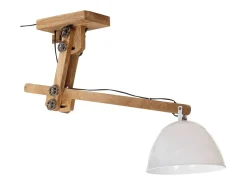Plafón-Lámpara de techo blanca 25 W E27 105x30x65-108 cm ES841140 Blanco