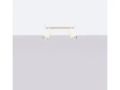 Sollux Lighting Plafón-Lámpara de techo Briix moderno de acero - 2 fuentes luminosas 3000K - L.30 x A.17 cm - Beige