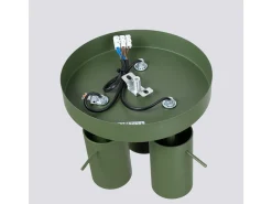 Sollux Lighting Lámpara de techo Briix moderno de acero - 3 fuentes luminosas 4000K - L.19,5 x A.18,5 cm - oliva Verde New