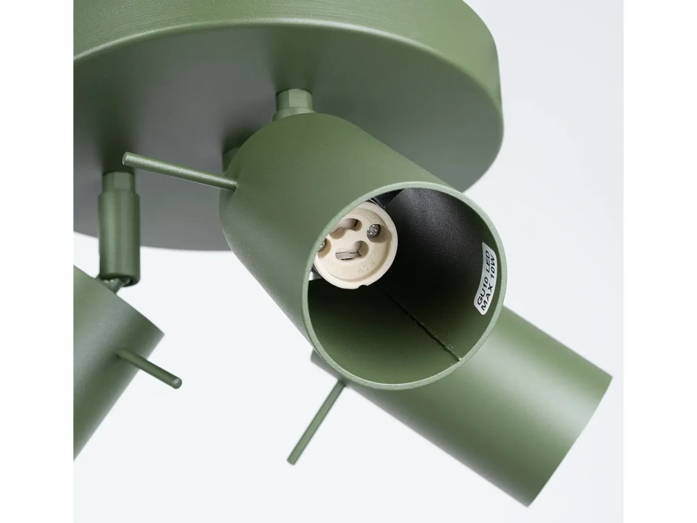 Sollux Lighting Lámpara de techo Briix moderno de acero - 3 fuentes luminosas 4000K - L.19,5 x A.18,5 cm - oliva Verde New