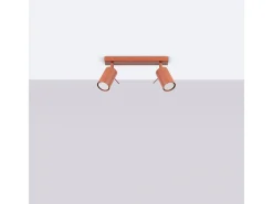 Sollux Lighting Plafón-Lámpara de techo Briix moderno de acero - 2 fuentes luminosas 3000K - L.30 x A.17 cm - ocre Rojo