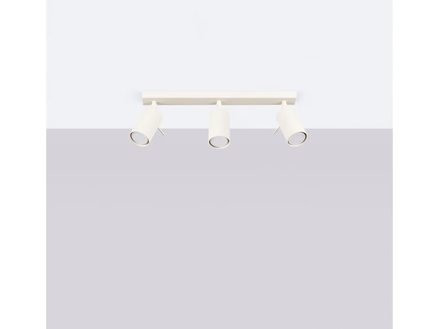 Sollux Lighting Plafón-Lámpara de techo Briix moderno de acero - 3 fuentes luminosas 3000K - L.45 x A.17 cm - Beige
