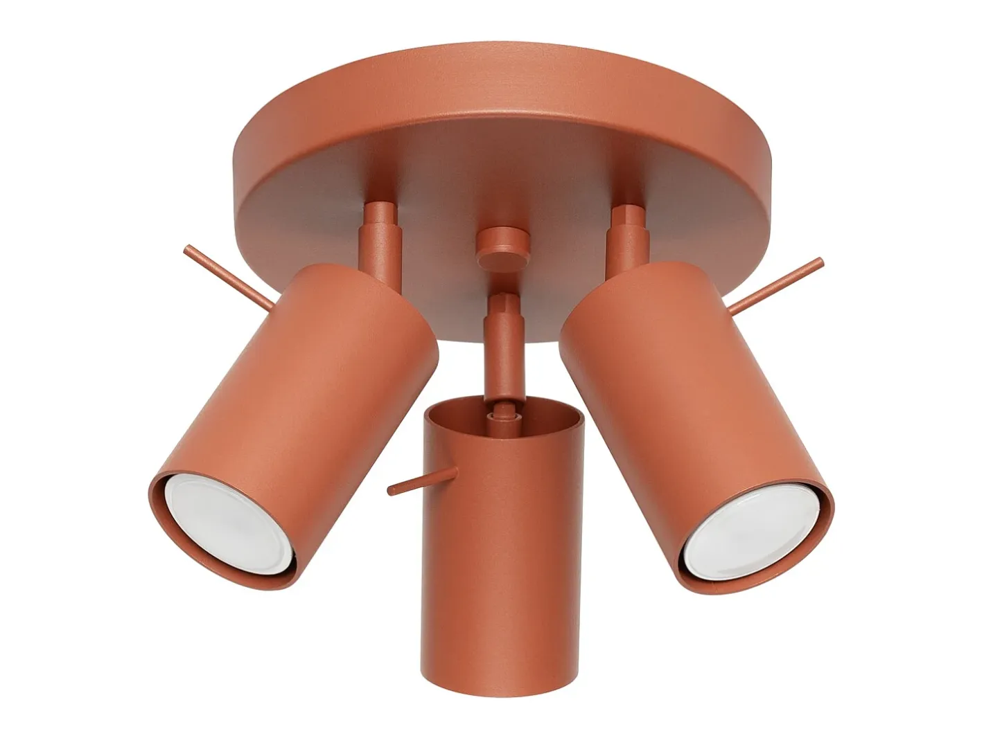 Sollux Lighting Lámpara de techo Briix moderno de acero - 3 fuentes luminosas 4000K - L.19,5 x A.18,5 cm - ocre Rojo New