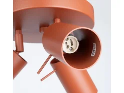 Sollux Lighting Lámpara de techo Briix moderno de acero - 3 fuentes luminosas 4000K - L.19,5 x A.18,5 cm - ocre Rojo New