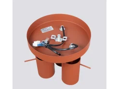 Sollux Lighting Lámpara de techo Briix moderno de acero - 3 fuentes luminosas 4000K - L.19,5 x A.18,5 cm - ocre Rojo New