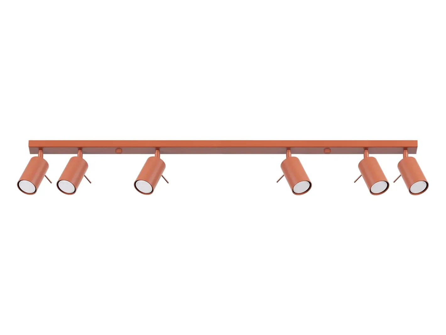 Sollux Lighting Plafón-Lámpara de techo Briix moderno de acero - 6 fuentes luminosas 4000K - L.117 x A.17 cm - ocre Rojo