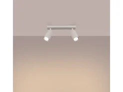 Sollux Lighting Lámpara de techo Briix moderno de acero - 2 fuentes luminosas 4000K - L.30 x A.17 cm - Beige