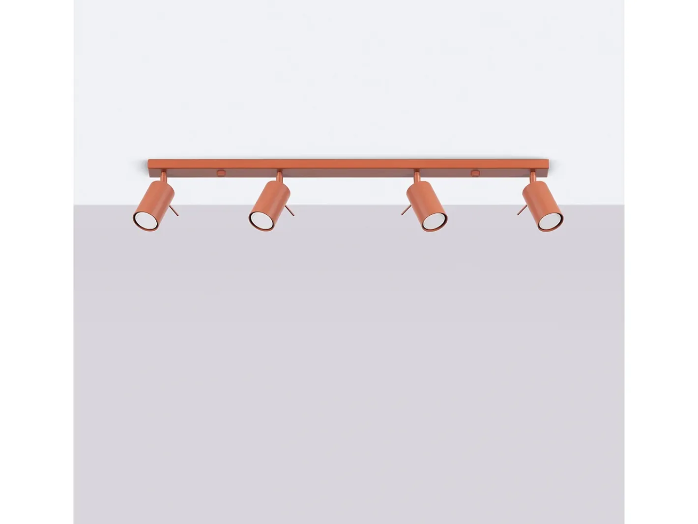 Sollux Lighting Lámpara de techo Briix moderno de acero - 4 fuentes luminosas 3000K - L.81 x A.17 cm - ocre Rojo New