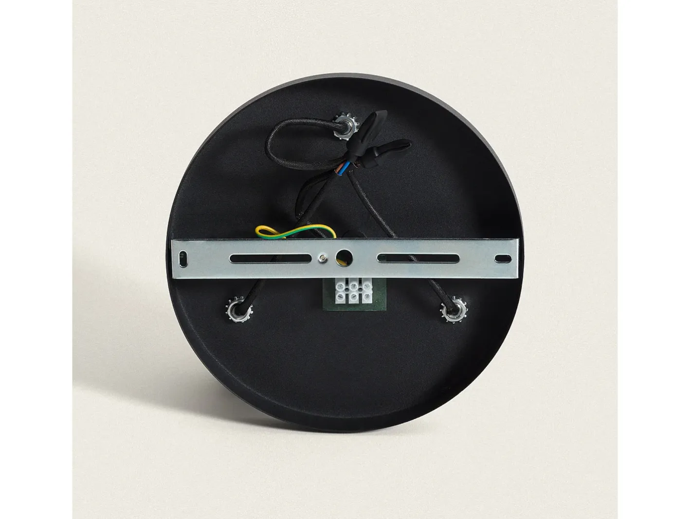 Ledkia Plafón-Lámpara de Techo Circular Orientable Aluminio 3 Focos Caleb Negro