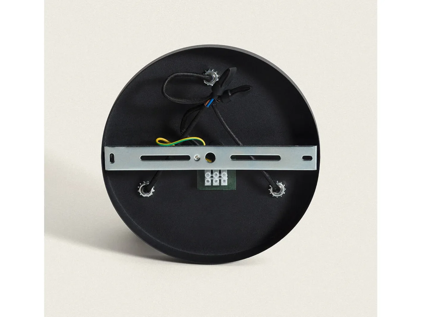 Ledkia Plafón-Lámpara de Techo Circular Orientable Aluminio 3 Focos Caleb Negro