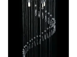 Lámpara de techo con cuentas de cristal en espiral G9 ES658473 Plateado Best